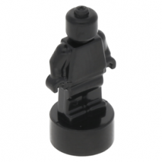LEGO minifigura szobrocska/trófea, fekete (90398)