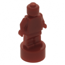 LEGO minifigura szobrocska/trófea, sötétpiros (90398)