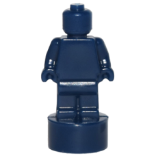 LEGO minifigura szobrocska/trófea, sötétkék (90398)