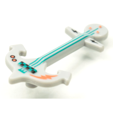 LEGO gitár mintás horgony alakú, világosszürke (75649)