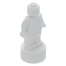 LEGO minifigura szobrocska/trófea, fehér (90398)