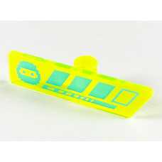 LEGO játéktábla mintával, átlátszó neon zöld (65191)