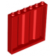 LEGO fal elem 1x6x5 redőzött, piros (23405)