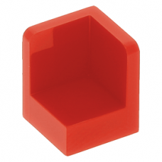 LEGO fal elem 1 x 1 x 1 lekerekített sarkokkal, piros (6231)