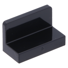 LEGO fal elem 1 x 2 x 1 lekerekített sarkokkal, fekete (4865b)