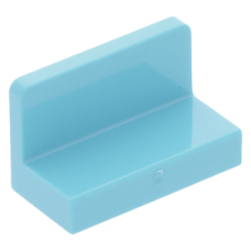 LEGO fal elem 1 x 2 x 1 lekerekített sarkokkal, közép azúrkék (4865b)