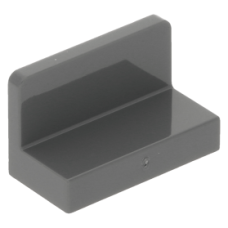 LEGO fal elem 1 x 2 x 1 lekerekített sarkokkal, sötétszürke (4865b)