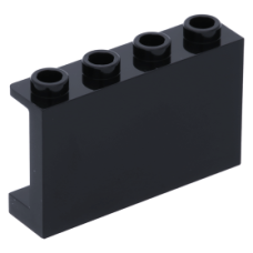 LEGO fal elem 1 x 4 x 2, fekete (14718)