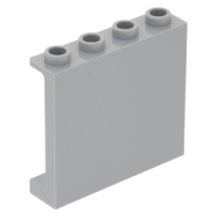 LEGO fal elem 1x4x3, világosszürke (60581)