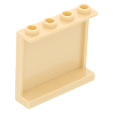 LEGO fal elem 1x4x3, sárgásbarna (60581)