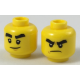 LEGO férfi fej kétarcú mosolygó/mérges arc mintával, sárga (33894)