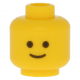 LEGO férfi/női fej mosolygós arc mintával, sárga (9336)