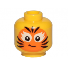 LEGO fej festett tigris arc mintával, sárga (56825)