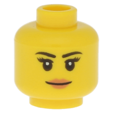 LEGO női fej mosolygó arc mintával, sárga (10261) LEGO női fej mosolygó arc mintával, sárga (10261)