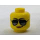 LEGO női fej napszemüveg mintával, sárga (29966)