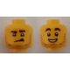 LEGO férfi fej kétarcú mosolygó/nyelvkiöltős arc mintával, sárga (43308)