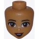 LEGO Friends női fej, középsötét testszínű (37591)