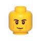 LEGO férfi fej mosolygós arc mintával, sárga (65642)