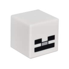 LEGO Minecraft fej csontvázfej mintával, fehér (20047)