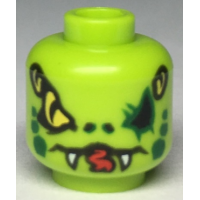 LEGO fej kígyófej mintával (Lasha, Ninjago), lime (43959)