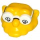 LEGO Hans Moleman minifigura feje, sárga (20492)