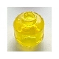 LEGO fej minta nélkül, átlátszó sárga (3626c/30011)