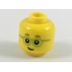 LEGO gyermek fej szemüveg mintával, sárga (38221)