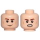 LEGO férfi fej kétarcú mosolygó/mérges arc mintával (SW, Han Solo), világos testszínű (38296)