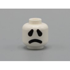 LEGO fej szellemfej kétarcú vidám/szomorú arc mintával, fehér (68421)
