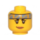 LEGO női fej mosolygó arc és fejpánt mintával, sárga (68559)