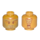 LEGO férfi fej szemöldök és szakáll mintával (Sensei Wu), gyöngyház arany (74249)