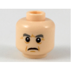 LEGO férfi fej összeráncolt arc mintával, világos testszínű (38823)