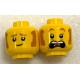 LEGO férfi fej kétarcú mosolygó/ijedt arc mintával, sárga (79216)