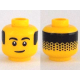 LEGO férfi fej mosolygós arc és haj mintával, sárga (98550)