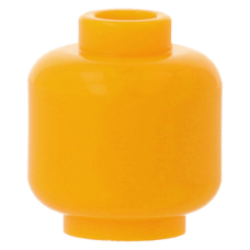 LEGO fej minta nélkül, világos narancssárga (3626)