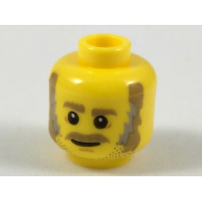 LEGO férfi fej szakáll mintával, sárga (35724)