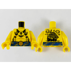 LEGO felsőtest tetoválás mintával (Pirates), sárga (76382)