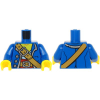 LEGO felsőtest nyitott kalózkabát és öv mintával (Pirates), kék (76382)