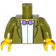 LEGO felsőtest öltöny és csokornyakkendő mintával, olajzöld (88585)