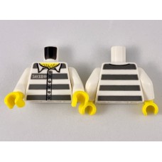 LEGO felsőtest rabruha mintával, fehér (76382)
