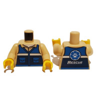 LEGO felsőtest állatmentős mellény mintával, sárgásbarna (76382)