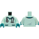 LEGO felsőtest orvosi ruha és sztetoszkóp mintával, világos vízzöld (76382)