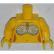 LEGO felsőtest kagyló melltartó mintával (sellőlány), sárga (88585)