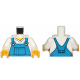 LEGO felsőtest kék overál mintával, fehér (76382)