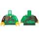 LEGO felsőtest köntös/palást és bőr vállvédő mintával, zöld (76382)