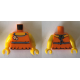 LEGO felsőtest női virág mintás ruha mintával, narancssárga (76382)
