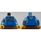 LEGO felsőtest kék overall szerszámokkal mintával, középkék (76382)
