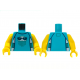 LEGO felsőtest felső napszemüveges medúza mintával, közép azúrkék (76382)