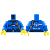 LEGO felsőtest állatmentős kabát és kötél mintával, kék (76382)