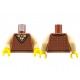 LEGO felsőtest pulóver és csokornyakkendő mintával, vörösesbarna (76382)